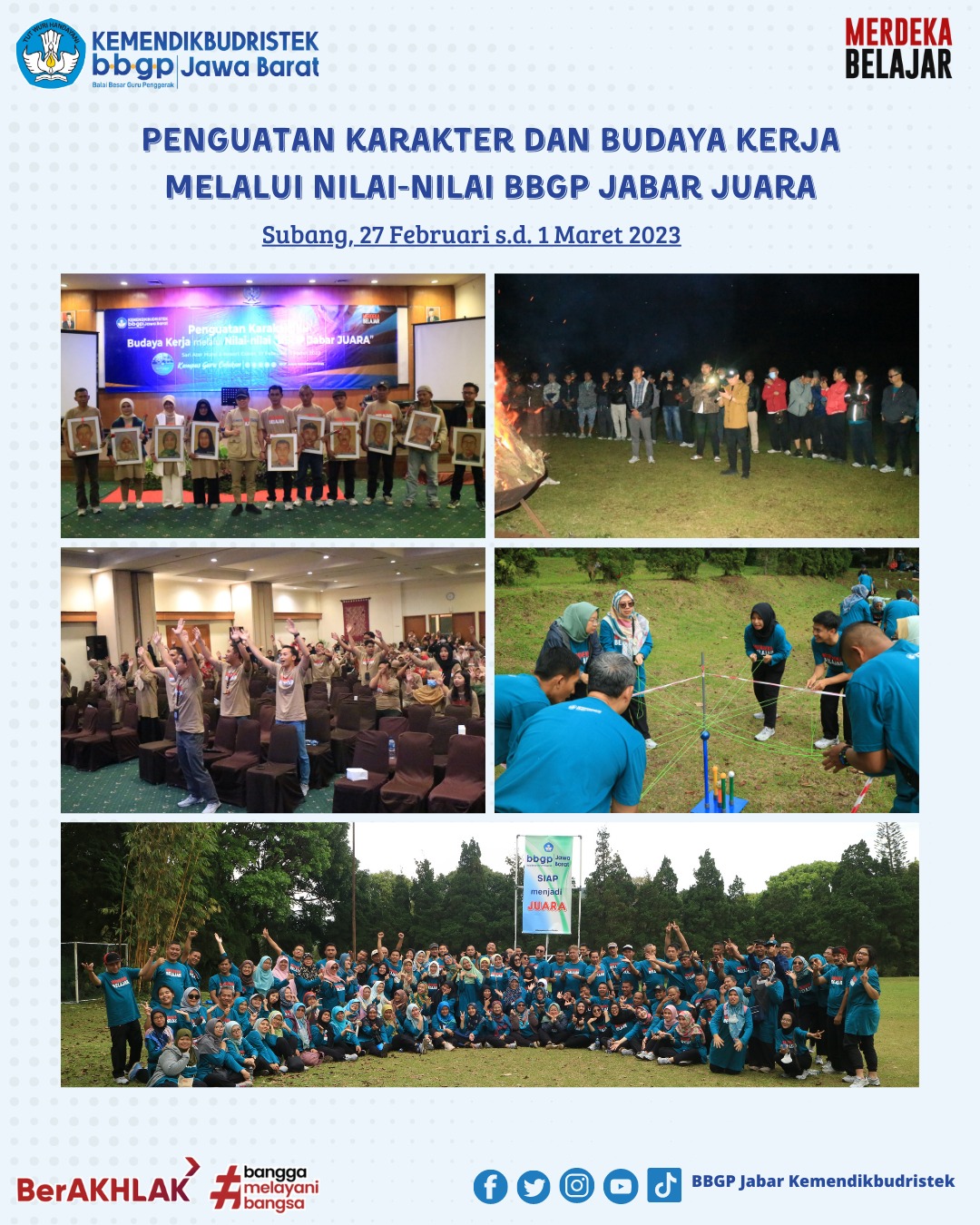 Penguatan Karakter dan Budaya Kerja Pegawai Melalui Nilai-nilai BBGP Jabar JUARA