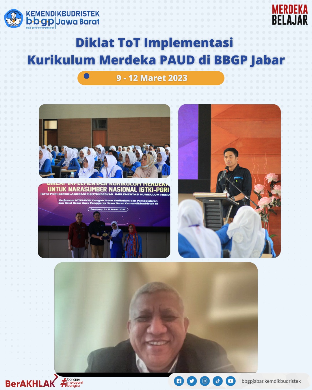 Diklat ToT Implementasi Kurikulum Merdeka PAUD bagi Guru PAUD se-Indonesia di BBGP Jabar