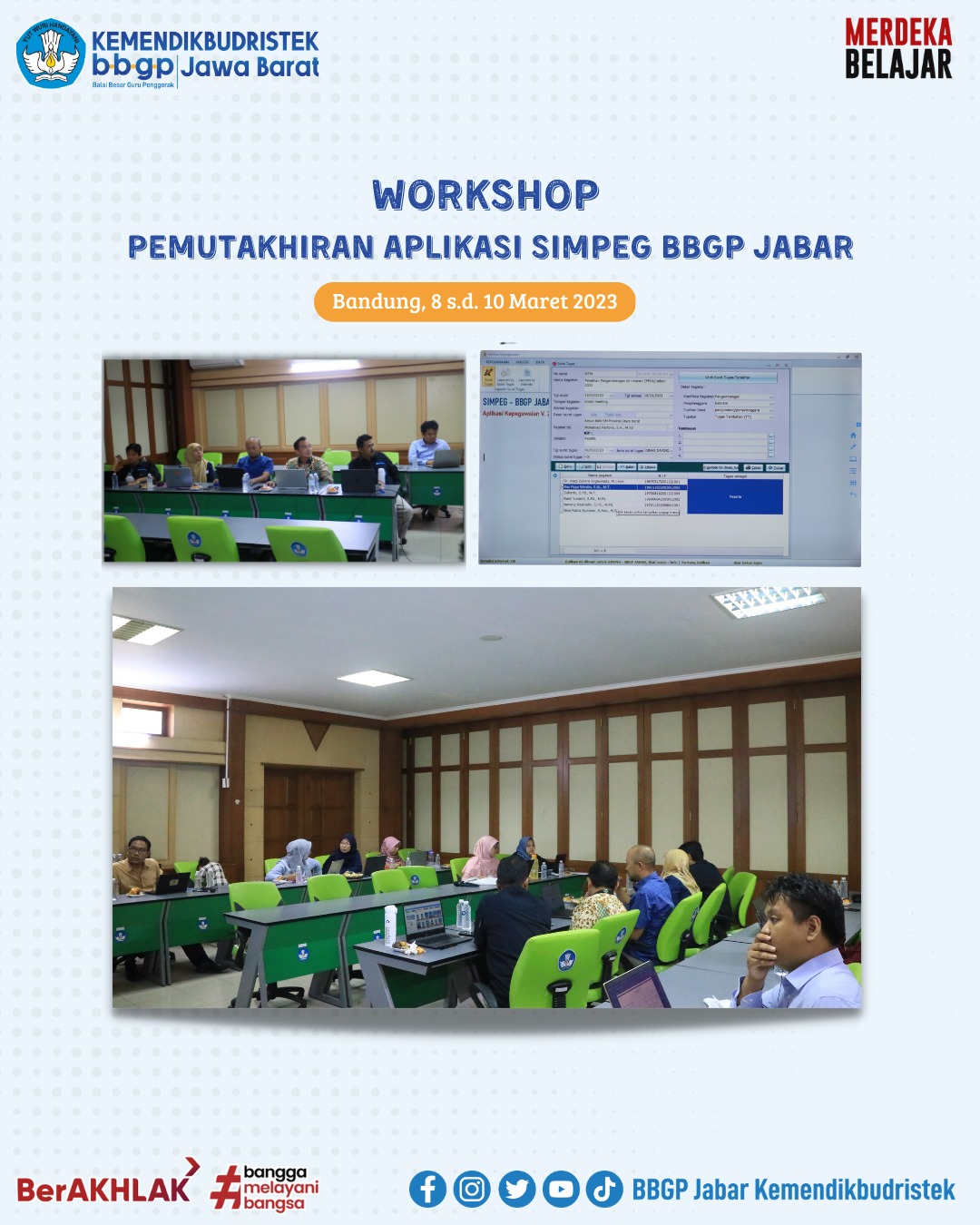 Adaptasi Aplikasi SIMPEG di Lingkungan BBGP Jabar