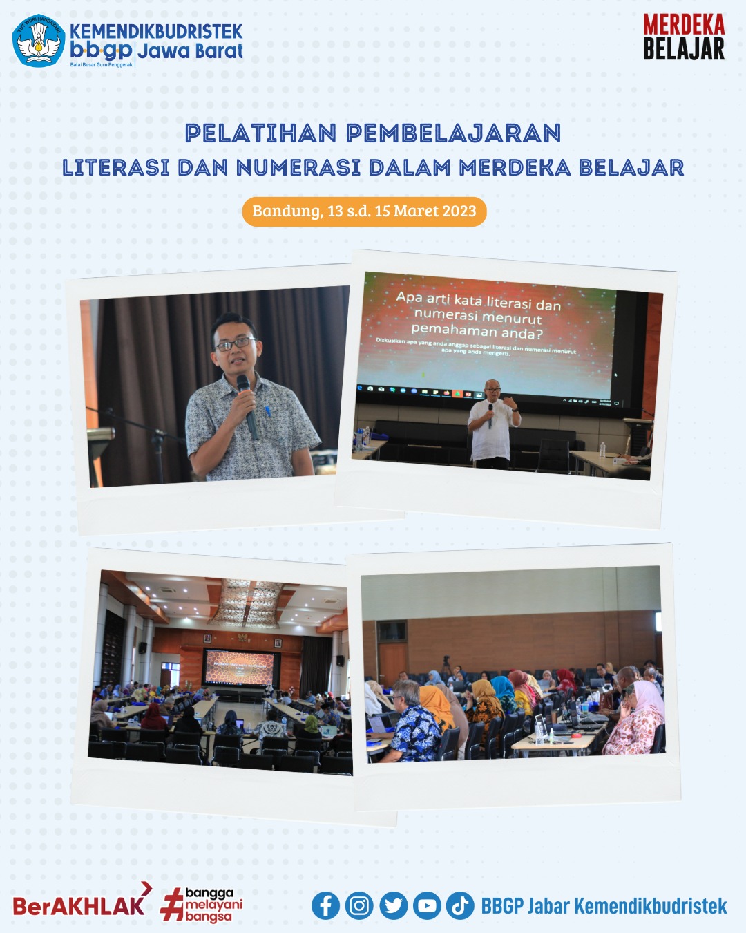Pelatihan Pembelajaran Literasi dan Numerasi bagi Widyaiswara dan PTP di lingkungan BBGP Jawa Barat