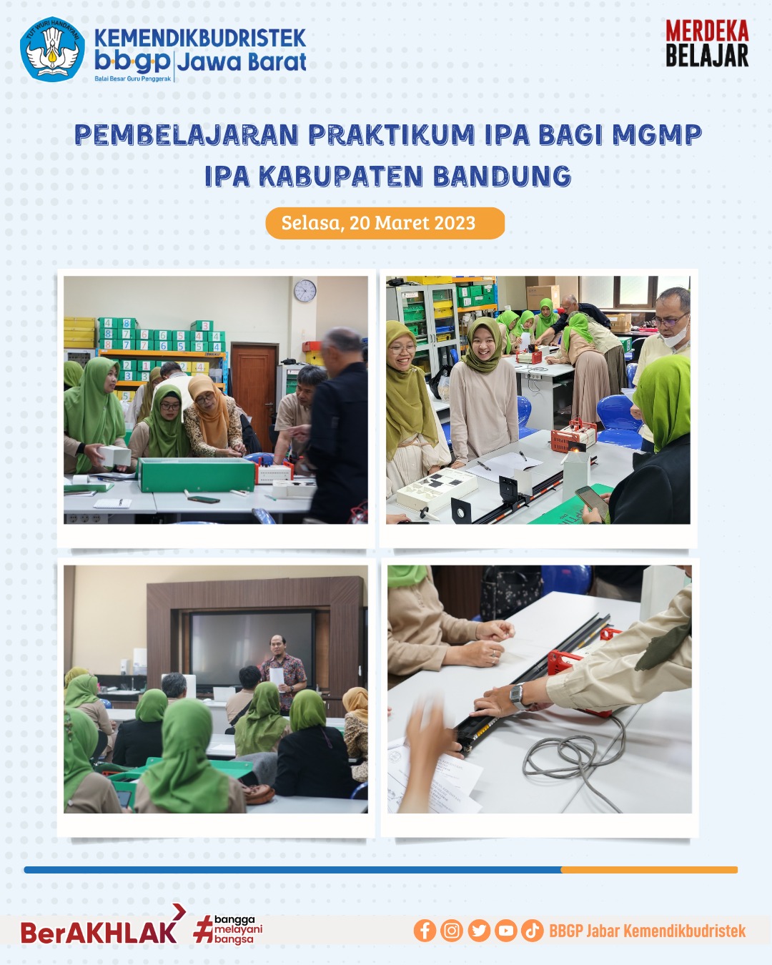 Praktikum Model Pembelajaran IPA bagi MGMP IPA Subrayon 03 Kabupaten Bandung