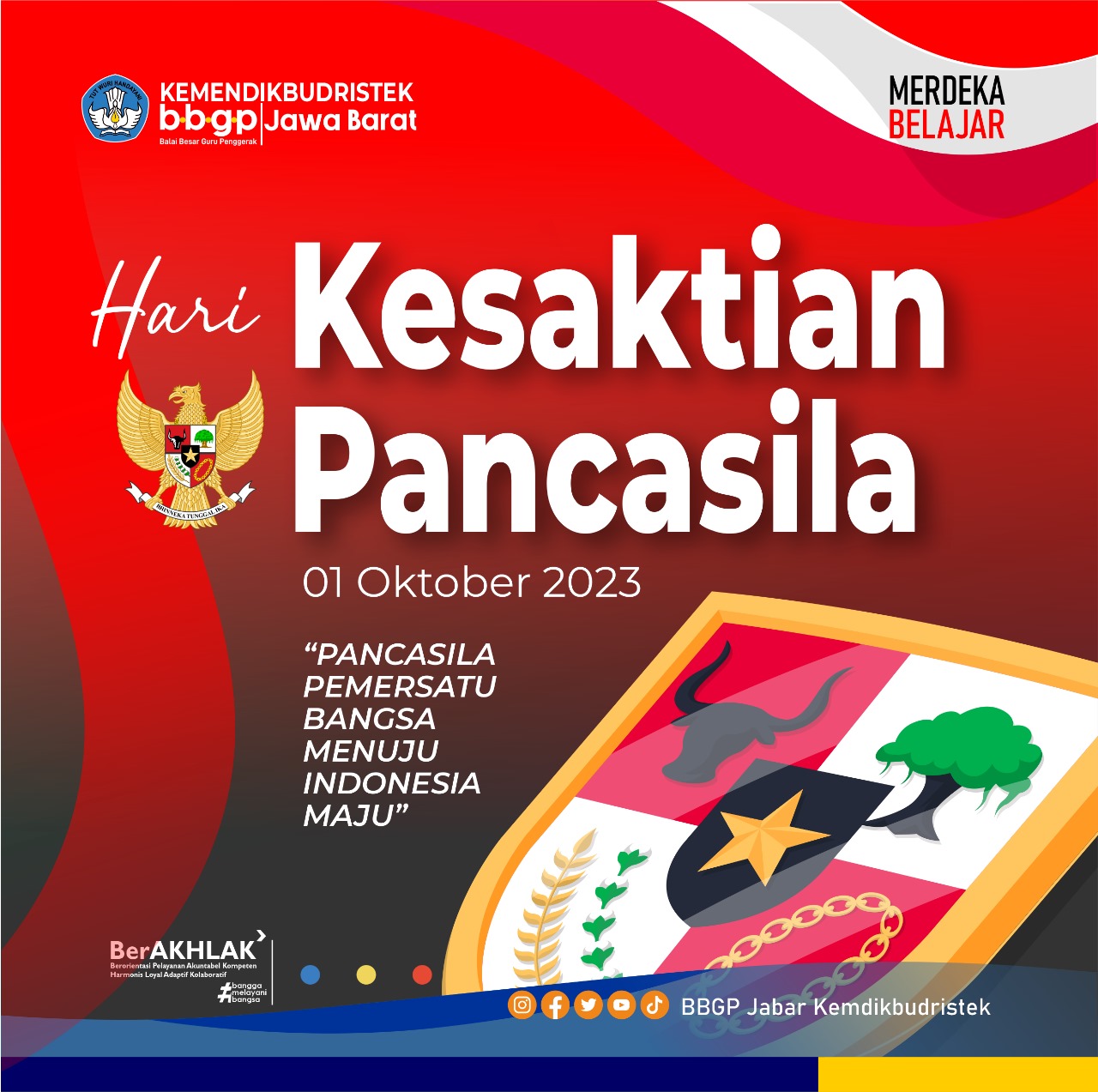 Selamat Hari Kesaktian Pancasila #SahabatBBGPJabar!