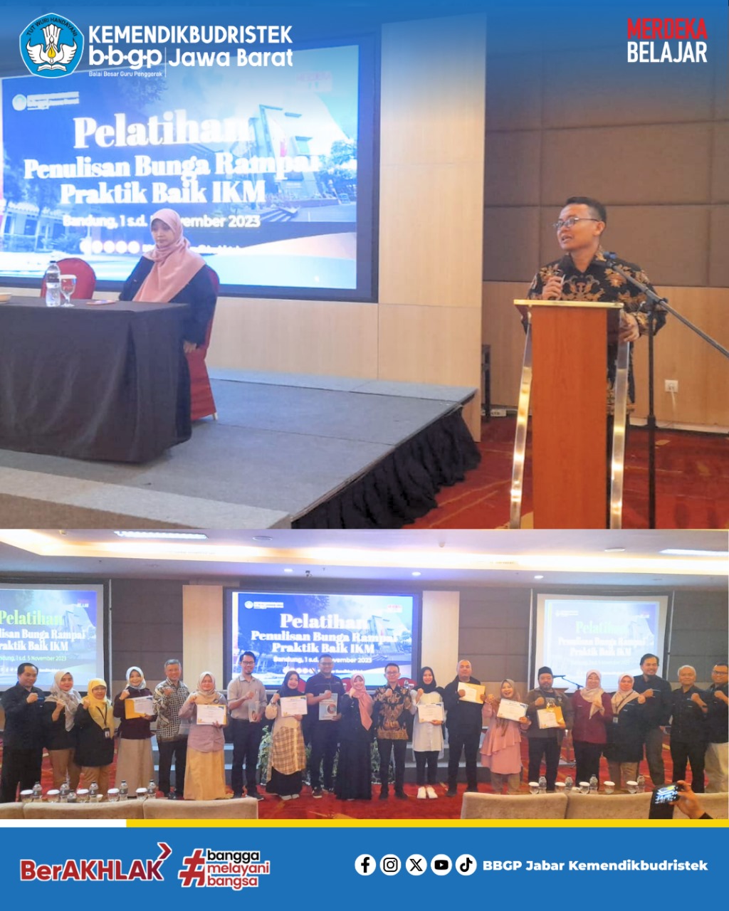 Pelatihan Penulisan Bunga Rampai Praktik Baik Implementasi Kurikulum Merdeka