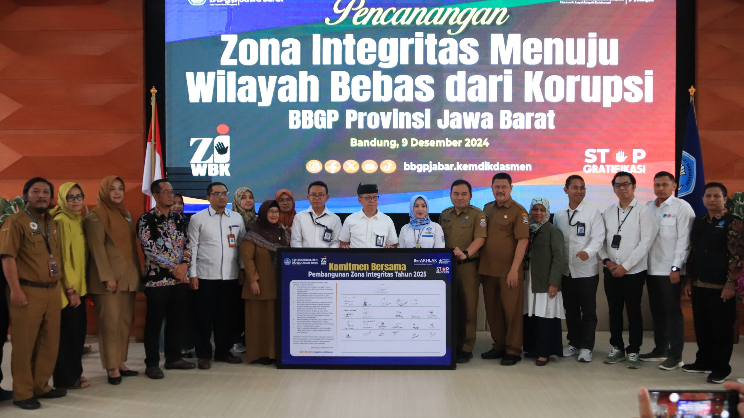 BBGP Jabar Canangkan Zona Integritas Menuju Wilayah Bebas dari Korupsi