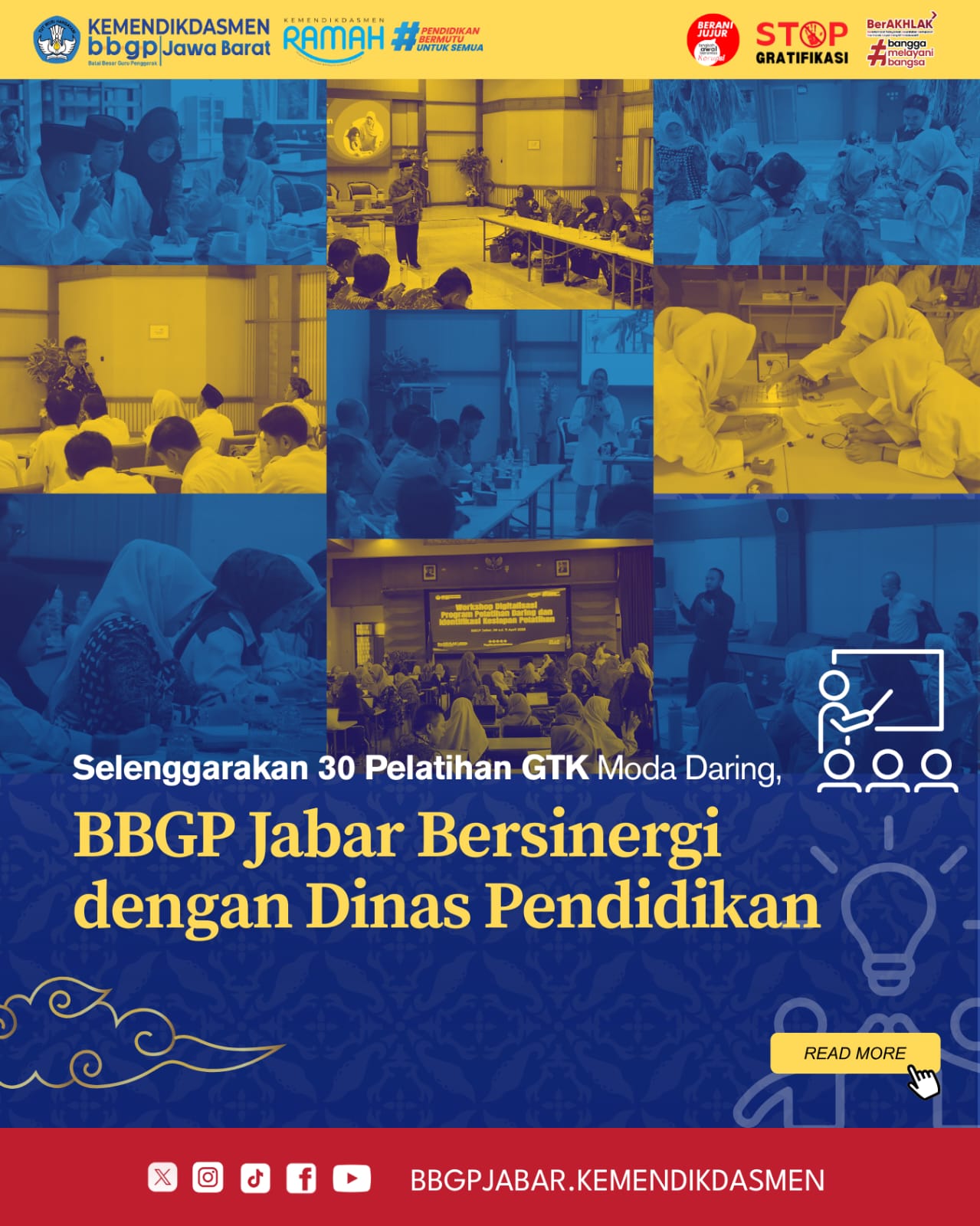 Selenggarakan 30 Pelatihan GTK Moda Daring, BBGP Jabar Bersinergi dengan Dinas Pendidikan