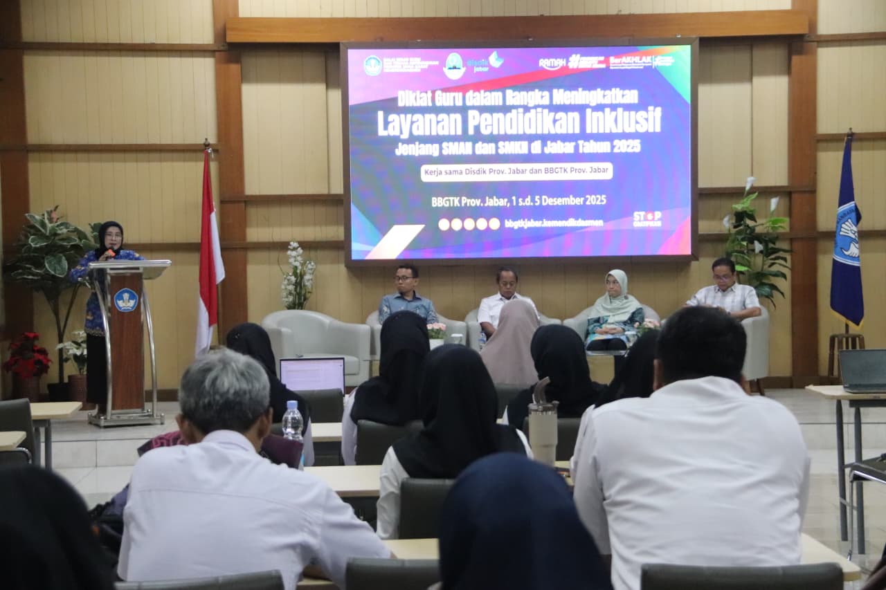 Disdik Jabar dan BBGTK Jabar Gelar Pelatihan Guru untuk Penguatan Layanan Pendidikan Inklusif di SMA/SMK