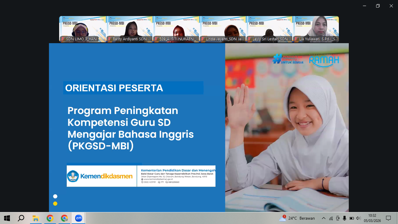 Kick Off Orientasi Program PKGSD-MBI Provinsi Jawa Barat