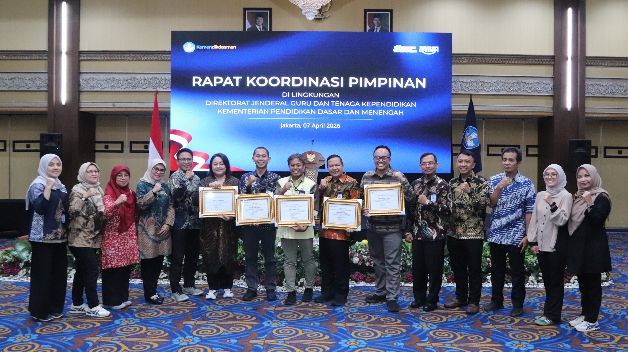 BBGTK Jabar Raih Juara Umum Apresiasi Ditjen GTK 2025 pada Rapat Koordinasi Pimpinan di Jakarta