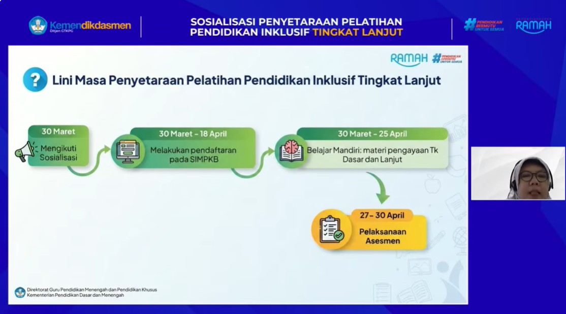 Ribuan Guru Berpeluang Ikuti Penyetaraan Pelatihan Pendidikan Inklusif Tingkat Lanjut, Kemendikdasmen Perpanjang Pendaftaran hingga 25 April 2026
